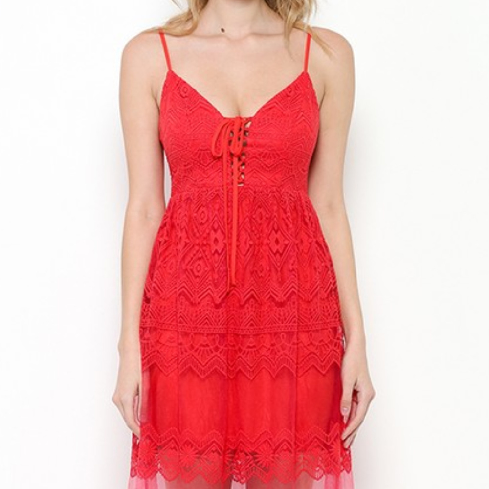 LACE MAXI DRESS - Picture 2 of 3